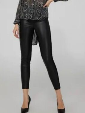 Marika Black Faux-Leather Women’s Leggings